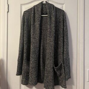 Aritzia Babaton Women's Salt Pepper Open Front Cocoon Cardigan